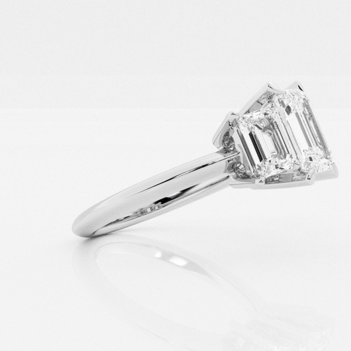 Badgley Mischka 3 ctw Emerald Lab Grown Diamond  Engagement Ring